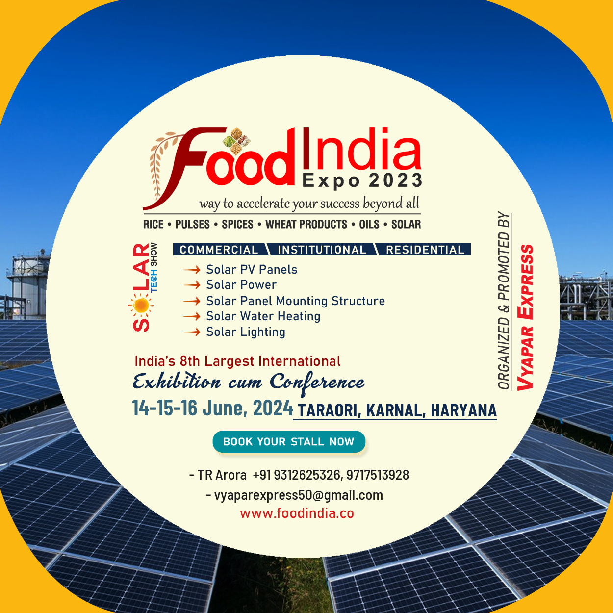 Solar pv panel EVENTs in india