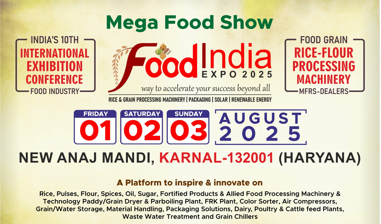 Agro products exhibition in india